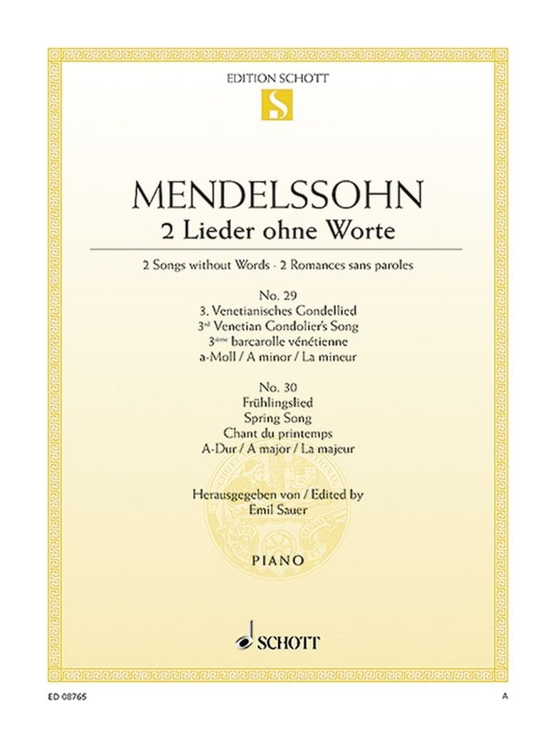 Lieder Ohne Worte Opus 62/5 + 6